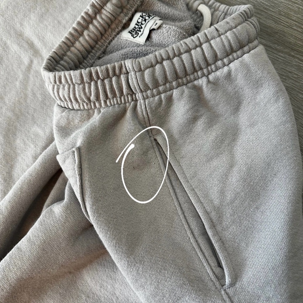Bricks & Wood Men’s Script Logo Sweatpants - Size M - Picture 9 of 9